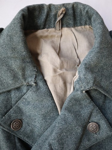 Vintage 30s 40s Swiss Army Medic Jacket Wool Military Pea Coat Rare - Picture 3 of 8