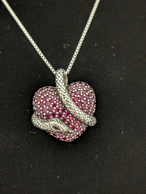 Thomas Sabo Heart Pendant Retired Year Of The Snake Silver 925 Cubic Zirconia 
