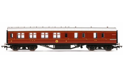 HORNBY R4231 LMS STANDARD PERIOD 3 CORRIDOR 3rd CLASS COACH /' 1637 /' BOXED
