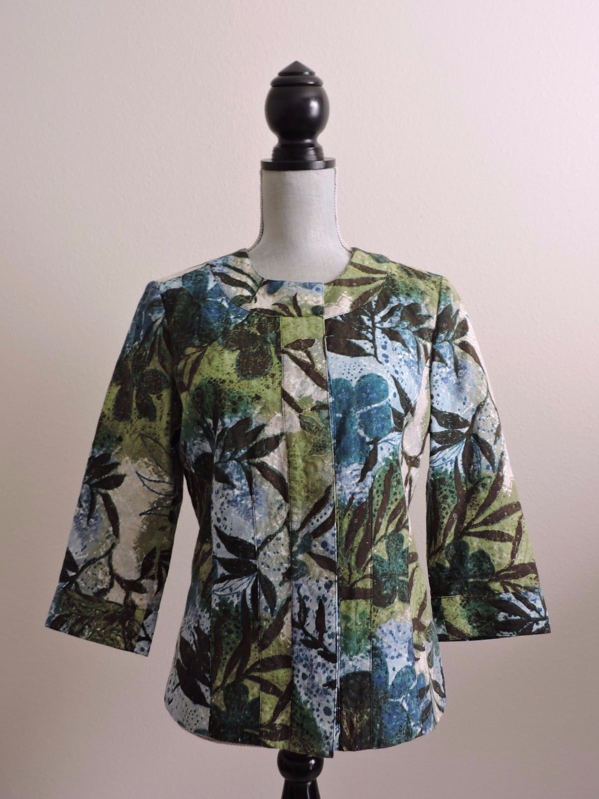 Chicos Fall Jacket Button Down Blazer Artistic Bl… - image 1