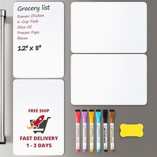 Paquete de 4 hojas de pizarra magn tica de borrado en seco para refrigerador