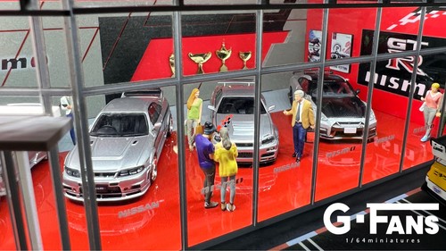 1/64 Diorama Modell Auto Garage Modell LED Beleuchtung Stadtbau Szene Modell Spielzeug - Bild 42 von 150