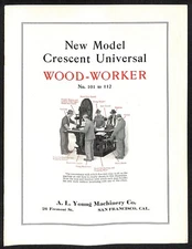1923 Crescent Machine Co Universal Wood Worker 101 to 112 Brochure Catalog 23pp