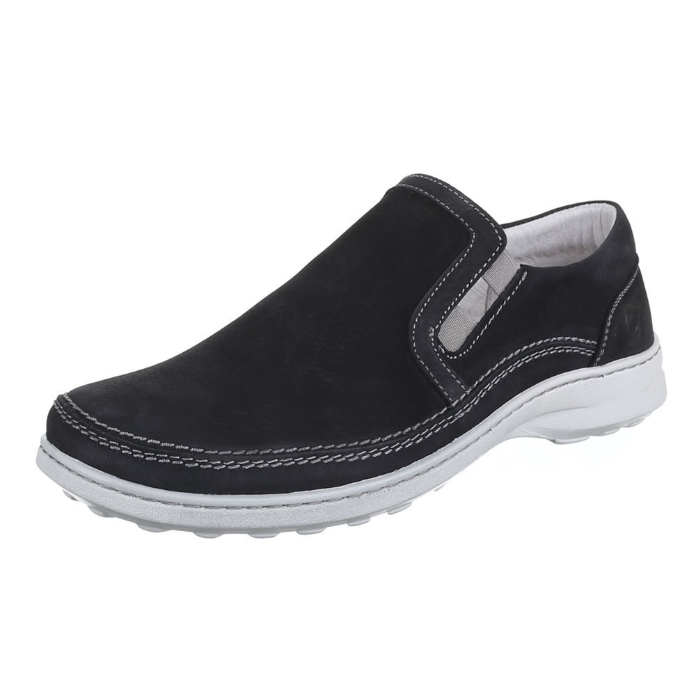 Herren Schuhe Halbschuhe Leder Außen 1216D Slipper Freizeitschuhe Schwarz 42 Herren Schuhe Halbschuhe Leder Außen 1216D Slipper Freizeitschuhe Schwarz 42