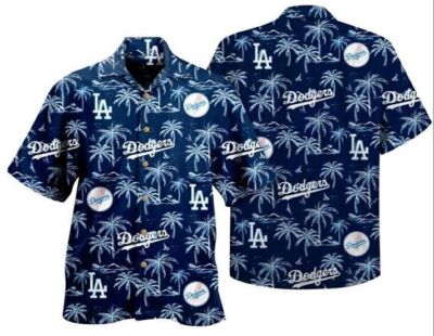 LA dodgers Hawaiian Shirt summer aloha hawaii shirt hawaiian