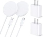 2 Pack Magsafe & 2 power Adapter Wireless Charger Magnetic  For iPhone 15 - 11