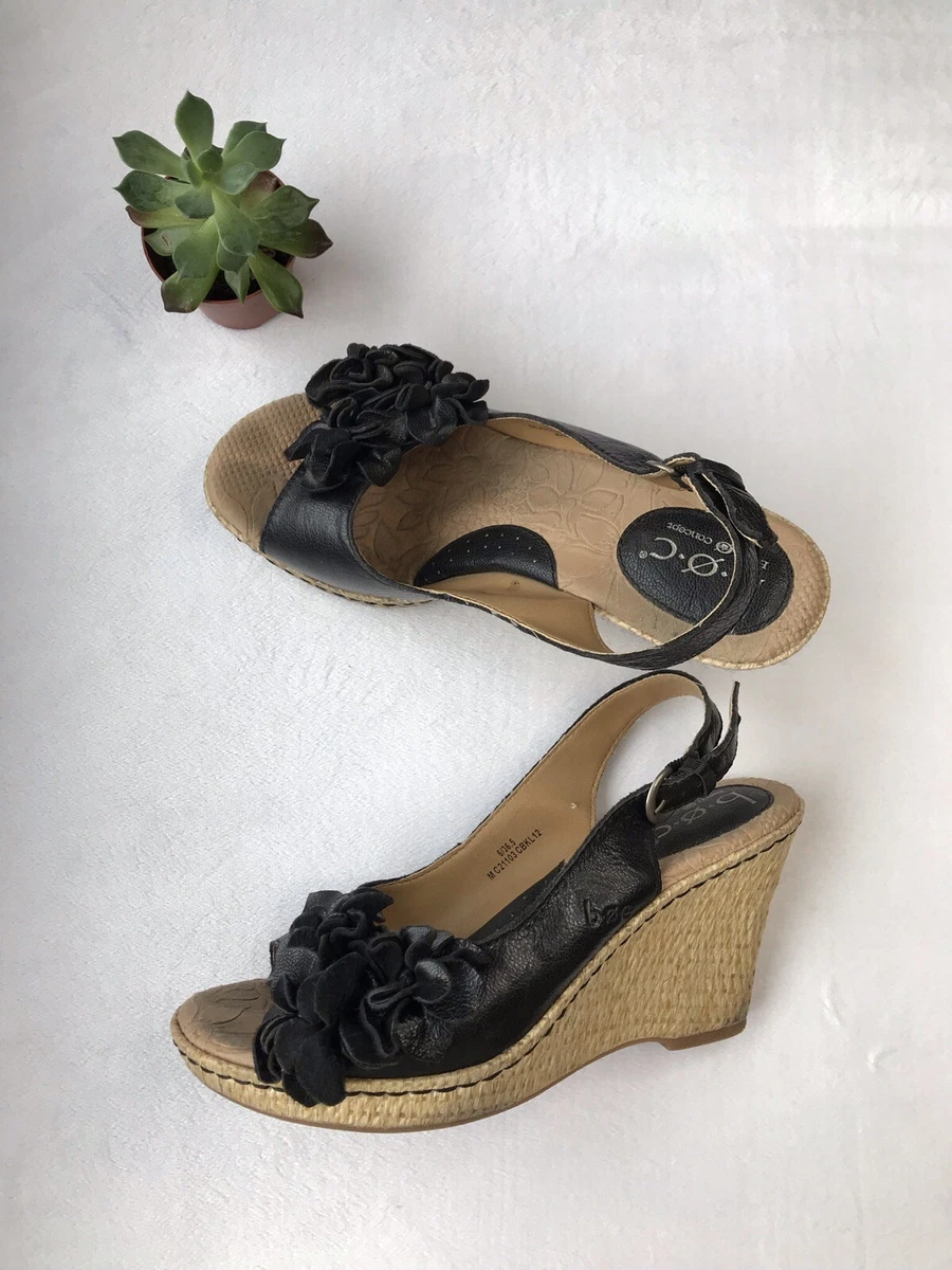 Boc wedge hotsell sandals black