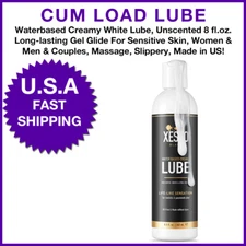 XESSO Waterbased Creamy White Lube, Unscented 8 fl.oz. Long-lasting Gel Glide
