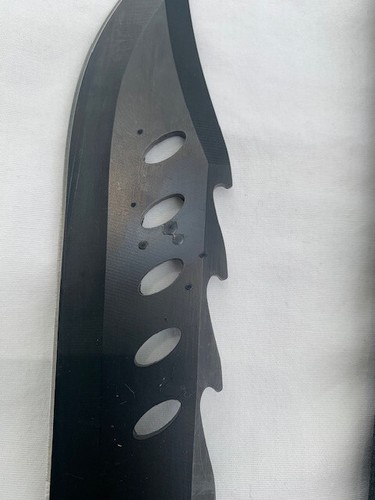 2 TAC XTREME Fixed 12" Black Blade Knife w/Sheaths Green and Black Handle - Picture 6 of 9