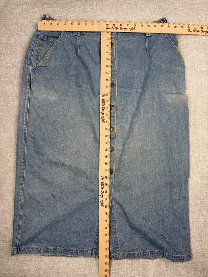 Falda vaquera Baccini para mujer talla 20/34 larga con botones delanteros Foto 2 de 4