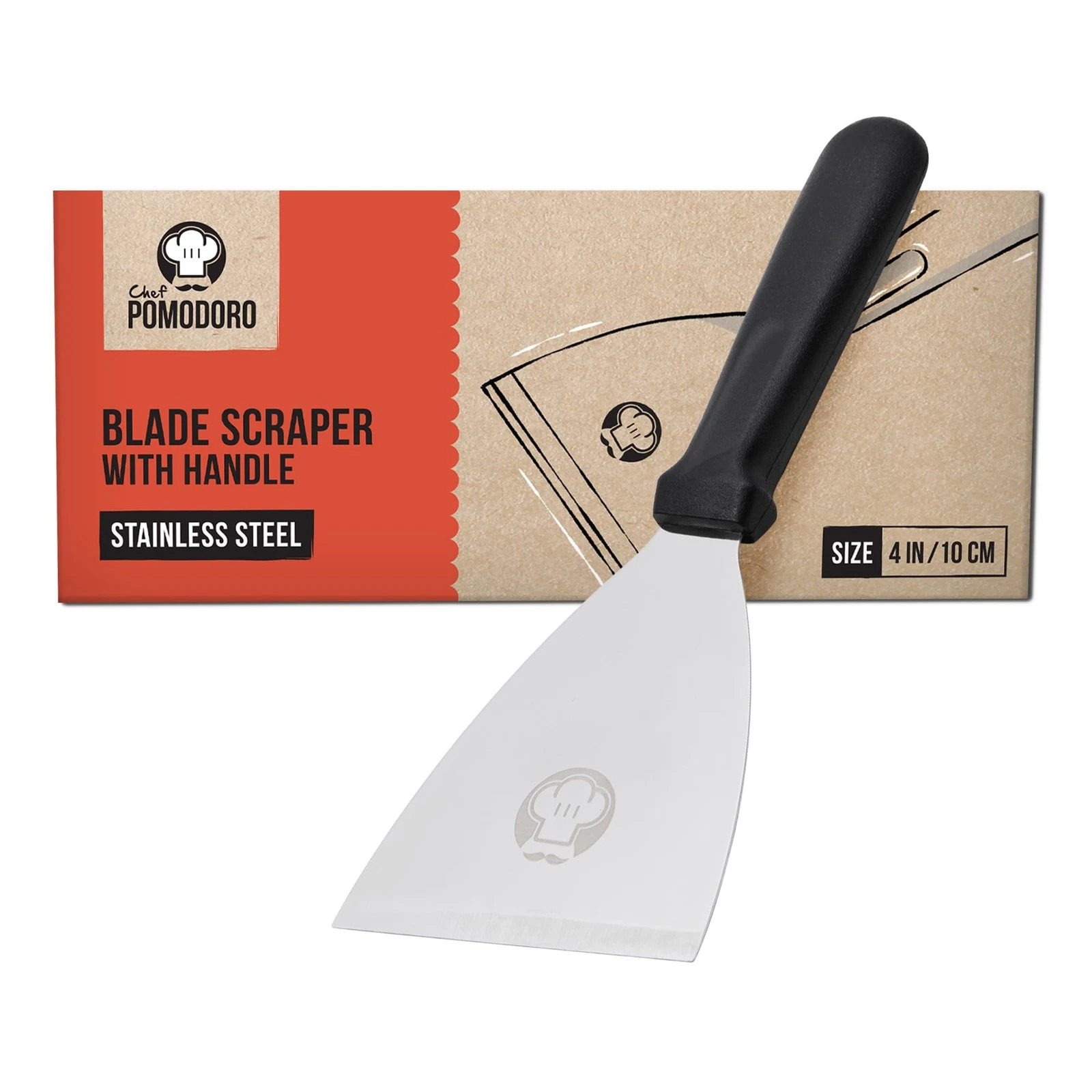 Pizza Dough Scraper Tool 4" (10 cm), Bench Scraper with Handle, Stainless Ste...
Opens in a new wind