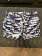 Old Navy Womens Short Shorts Size 12 Sailboats Casual Navy and White