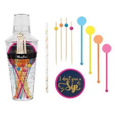 Amscan  Cocktail Shaker Bar Kit party Supplies for 6 Cocktails