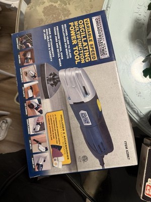 Chicago Electric Variable Speed Corded Oscillating Tool 62867 w/ Attachments