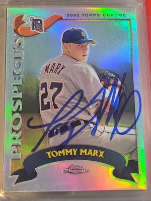 2002 Topps Chrome REF TOMMY MARX Tigers In-Person Signed Autographed AUTO