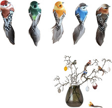 5 Stück Deko Vögel,Künstliche Federvögel,Deko Vogel,Künstliche Vögel,Mini Vogel 