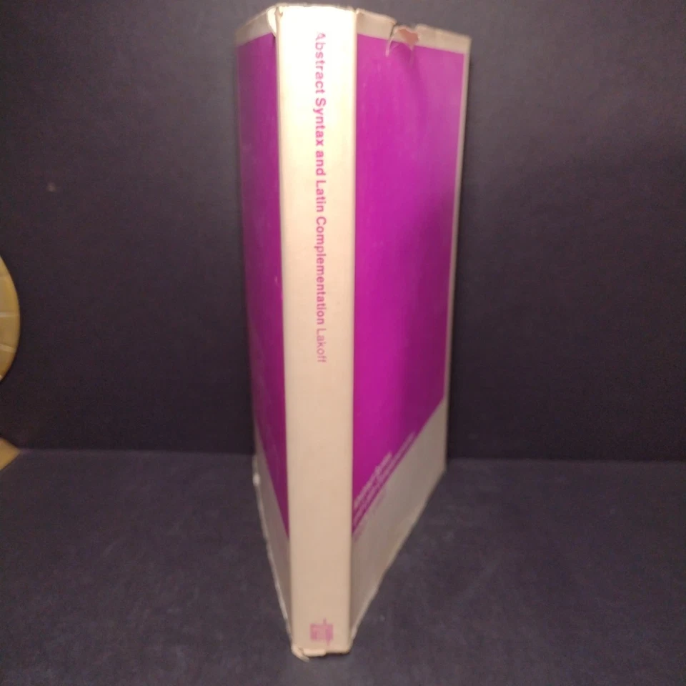 Abstract Syntax and Latin Complementation by Robin T. Lakoff -1968 Hardcover - Image 2 of 4