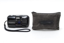  NEAR MINT w/Case Olympus  mju Black 35mm Point  Shoot Film Camera JAPAN