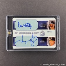 2003 SP Authentic Chirography Don Mattingly / Jason Giambi Dual Yankees Auto /25