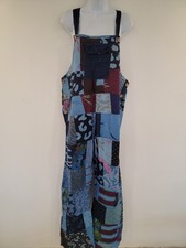 Dungarees Patchwork Long Hippie Indian Festival One Size Boho Hippie Cotton Blue