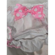 Pink Polka Dot Bow Diaper Cover Accent
