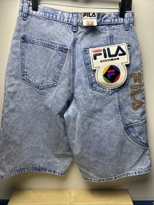 Vintage? Fila NOS? Jean Shorts Light Wash Denim Brand New With Tags Size 32 - Image 1 of 4