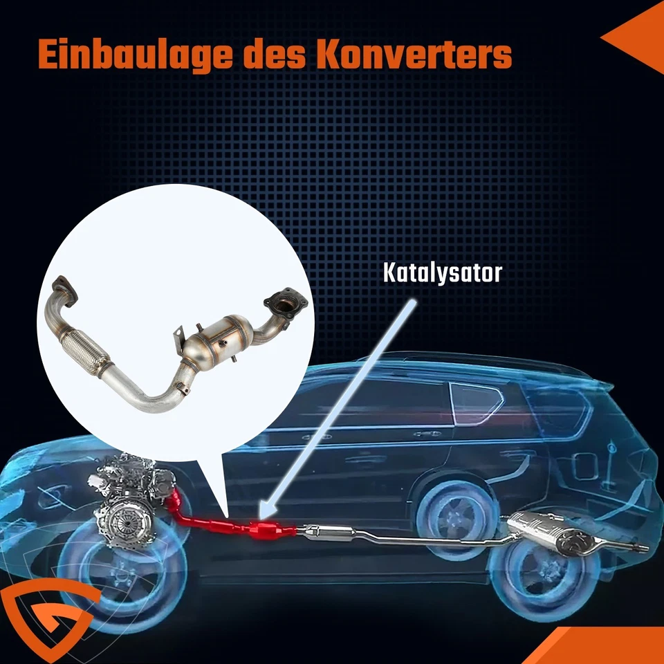 Kit Catalizzatore Ricambio per Ford C-Max II Van 1843288 1929807 1930046 1770958 - Immagine 2 di 4