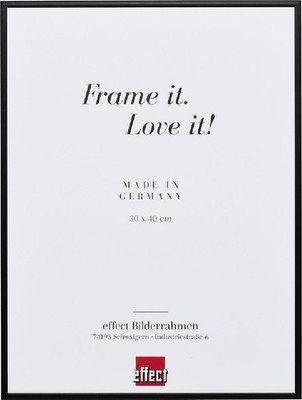 Effect Aluminium-Bilderrahmen Quadro 40x60 cm Schwarz Klarglas