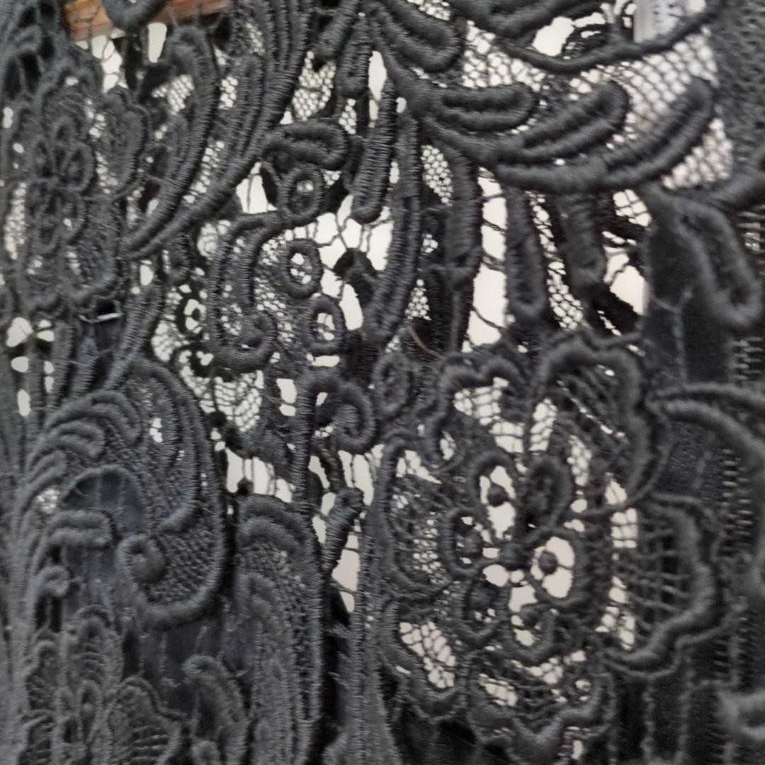 Prada Dress 2008 Runway Model Elegant Black Lace Knee Length Size M From Japan thumbnail 3