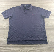 Polo By Ralph Lauren Navy Blue Short Sleeve Polo, Men's Size XL Red Pony
