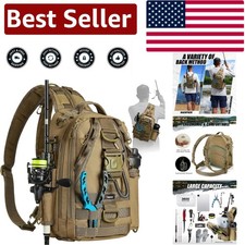 Ergonomic Water-Resistant Fishing Sling Bag with Multiple Storage Compartments