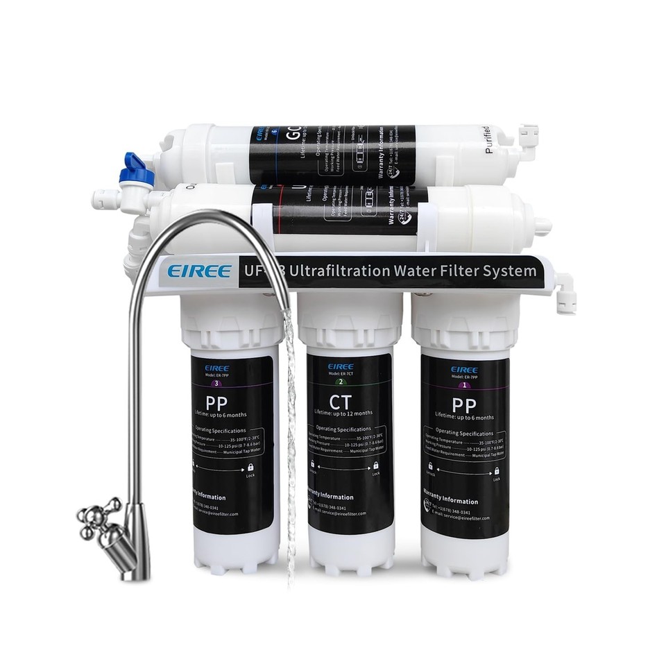 Ultra Filtration Under Sink Water Filter System 6 Stages, Reduces ...