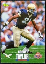 1995 Bobby Taylor (RC) Notre Dame Irish NCAA Eagles NFL Classic Card #63