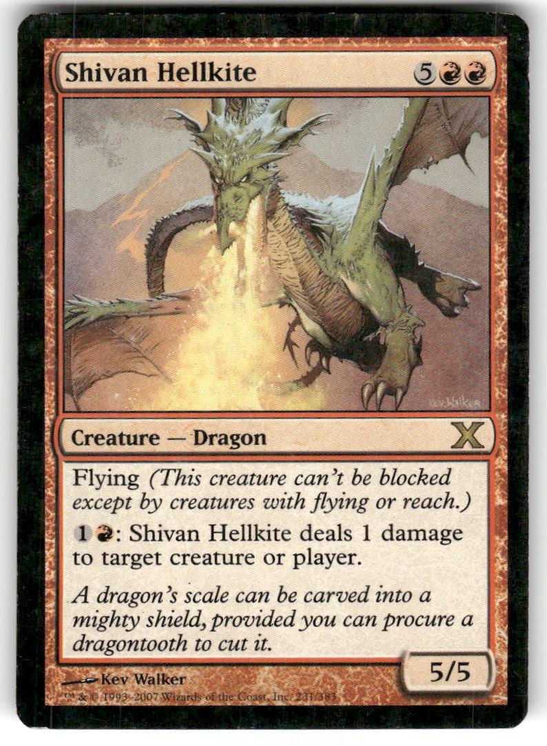 Shivan Hellkite 231 Rare 10th Edition Magic: The Gathering Near Mint
