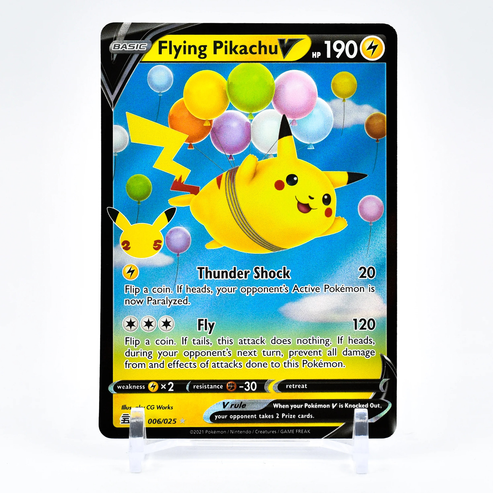 Flying Pikachu V - 006/025 Celebrations 25th Ultra Rare Pokemon - NM/MINT