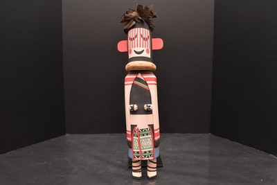 Vintage Hopi Hilili Kachina alter Stil Indianer signiert JFR 17,5''