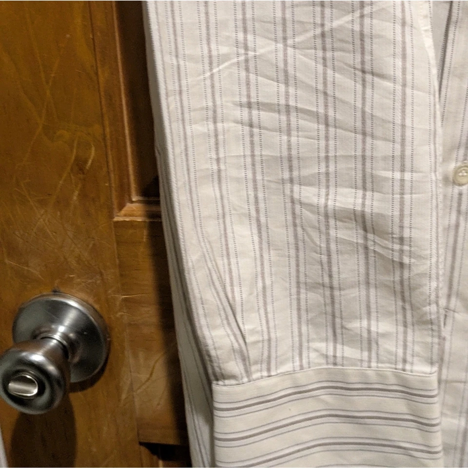 Camisa de vestir para hombre Pal Zileri a rayas con botones 15 3/4 40 100 % algodón negocios Foto 2 de 4