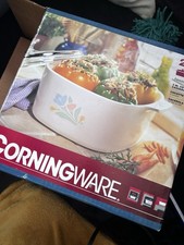 Vintage CorningWare Friendship 3L Auflaufform mit Pyrex Deckel 1997 Brandneu