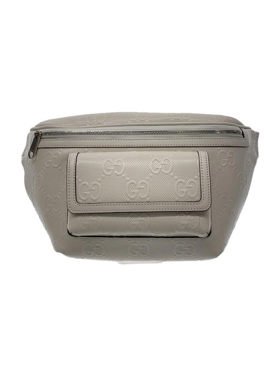 Sac ceinture GUCCI GG cuir gaufré WHT du Japon