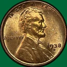 1938-D Lincoln Wheat Cent Brilliant Uncirculated BU Coin #37693