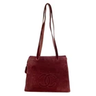 CHANEL  COCO Mark GoldHardware Tote Bag Suede  Ladies [Used]