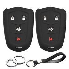 2pcs Compatible with Cadillac ATS CTS XTS CT6 HYQ2AB Smart 4 Button Black Key
