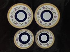 Gibson Housewares Bella 2-8 1/4" Soup Cereal Pasta Bowls 2-11 1/8" Dinner Plates