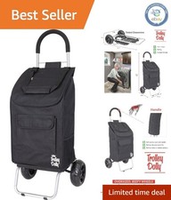 Compact Shopping Cart with Removable Bag 7 Pockets - Ideal for Groceries