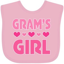 Inktastic Grams Girl Granddaughter Baby Bib Grandkids Childs Cute Clothing