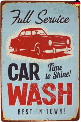 Hioni Full Service Car Wash Vintage Blechschild Poster Wandschild Wand