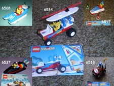 Lego City 6537 6517 6518 6534 6508 Surfer Baja Buggy Jetski Motorboot Beach Car