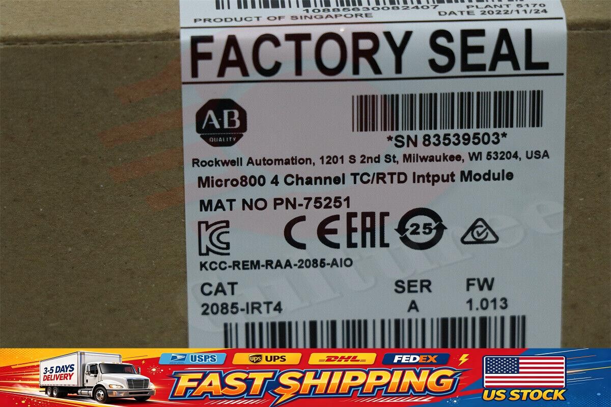 New 2085-IRT4 SER/A Allen-Bradley Micro850 4CH TC/RTD Input Module Analog Sealed