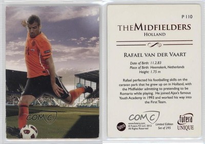 2012 Futera World Football Unique Ruby /295 Rafael van der Vaart #P110
