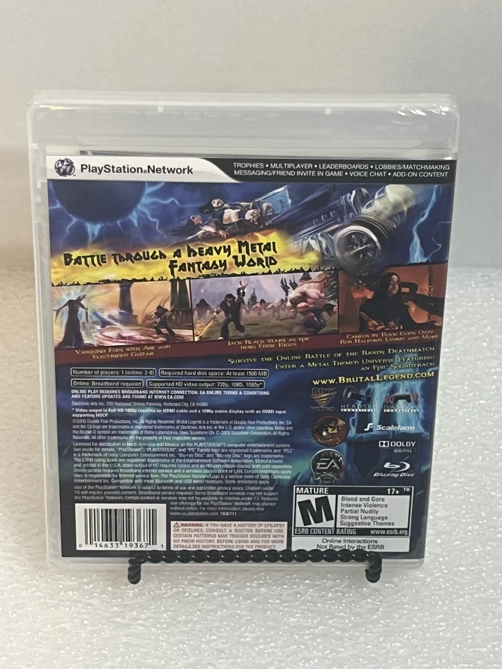 Brutal Legend (PS3)- Sellado de fábrica-Ozzy+Tim Schafer-envoltura retráctil impecable COMO NUEVO Foto 3 de 4